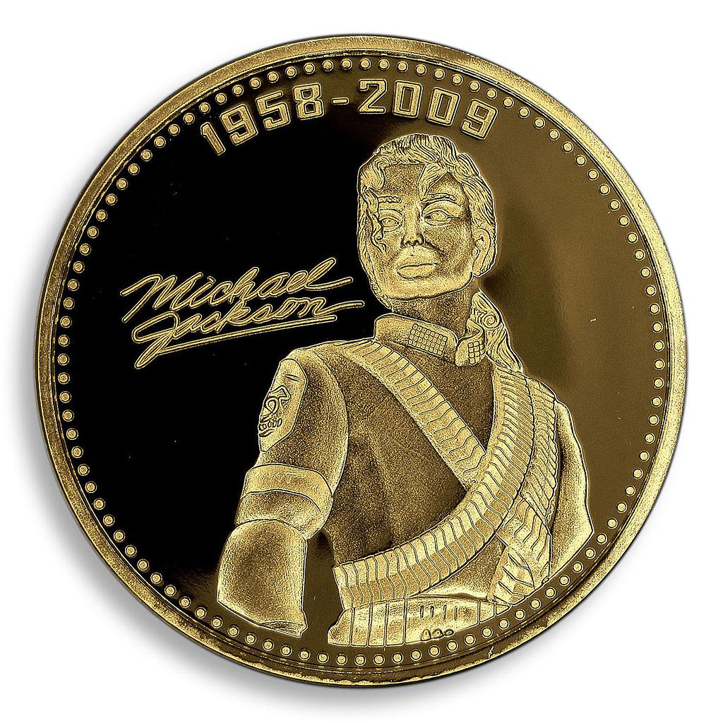 Michael Jackson, The King of Pop Music, Gold Plated Coin, Singer, Token