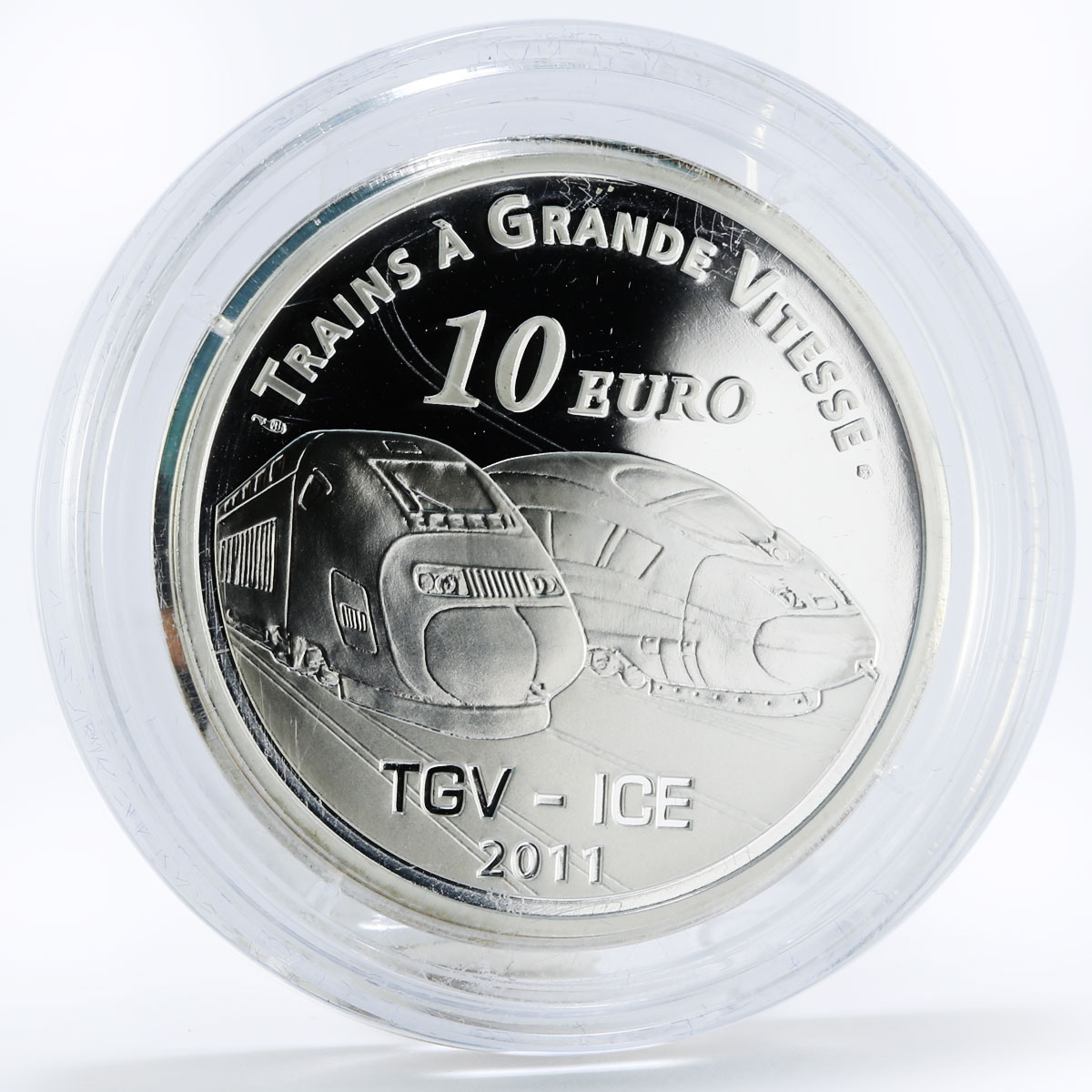 France 10 euro Metz Railroad Station Trains Railway silver coin 2011