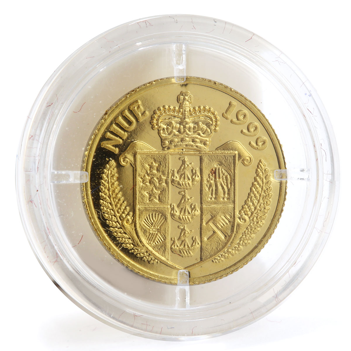 Niue 10 dollars Entering New Century Better World Sprout in palms gold coin 1999