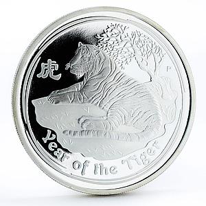 Australia 1 dollar Lunar Calendar series II Year of Tiger silver proof coin 2010