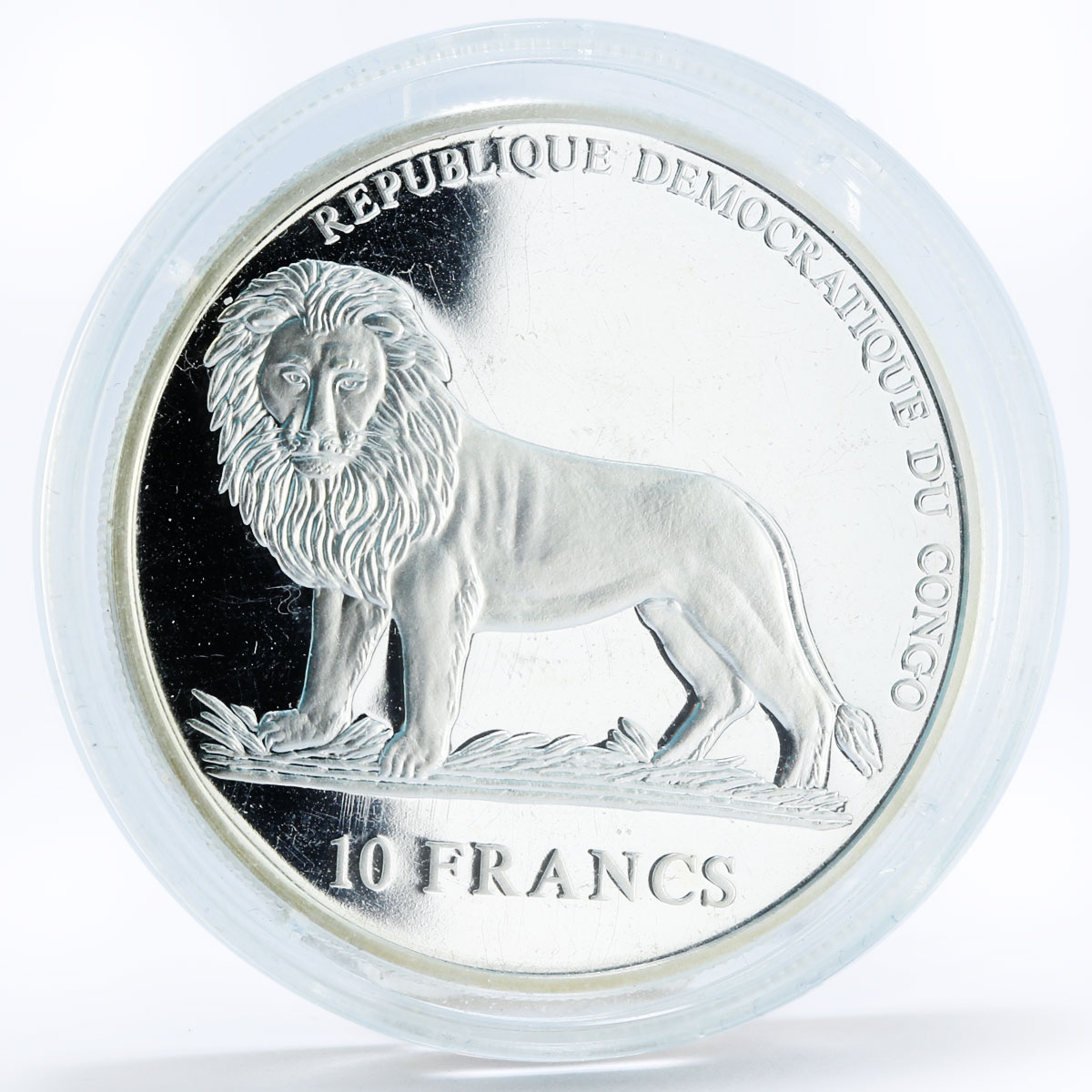 Congo 10 francs Kofi Annan Nobel Peace Prize proof silver coin 2001