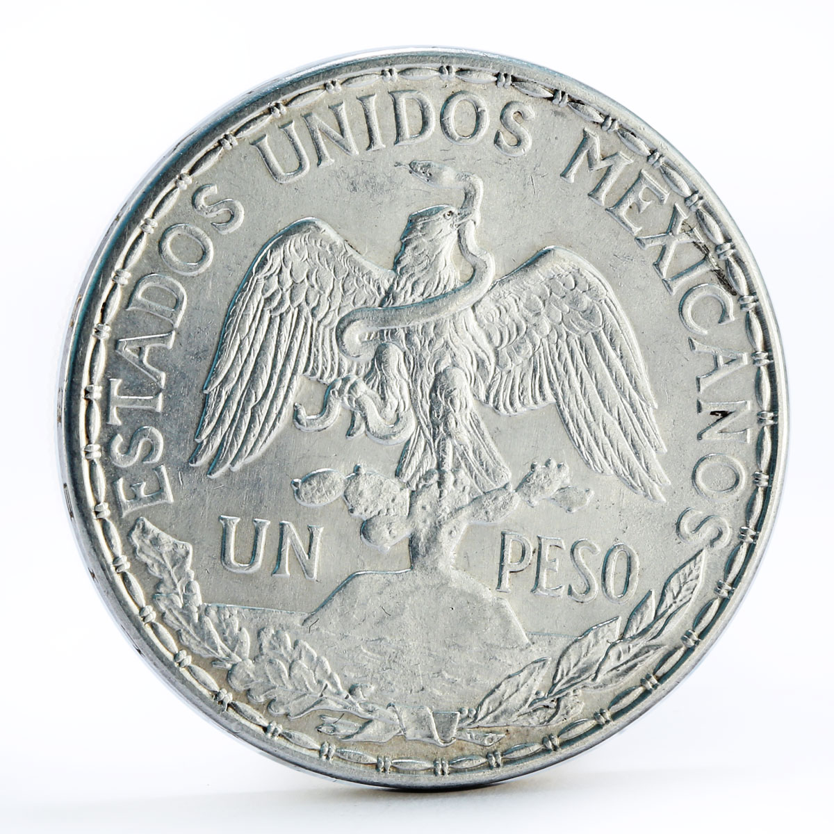 Mexico 1 peso Independence Liberty Woman on Horse silver coin 1913