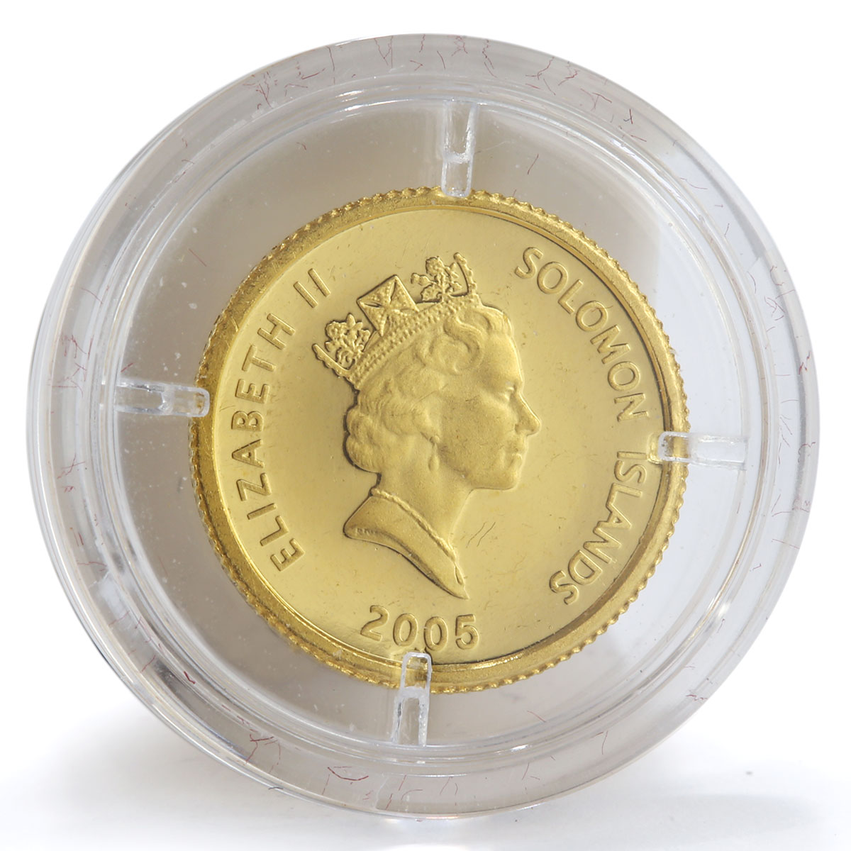 Solomon island 10 dollars Prospecting for gold Prospector gold coin 2005