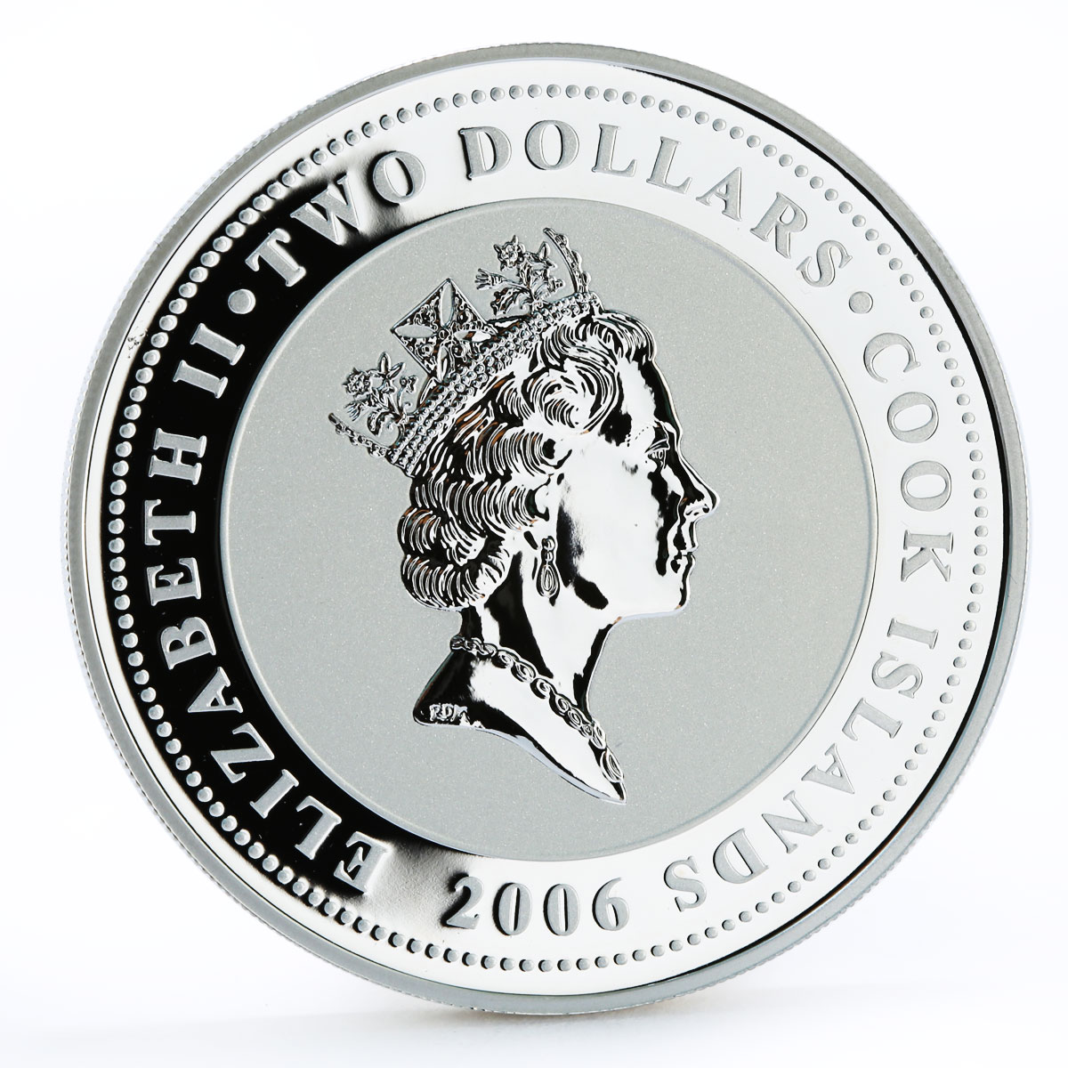 Cook Islands 2 dollars Poet Marina Tsvetaeva colored silver coin 2006