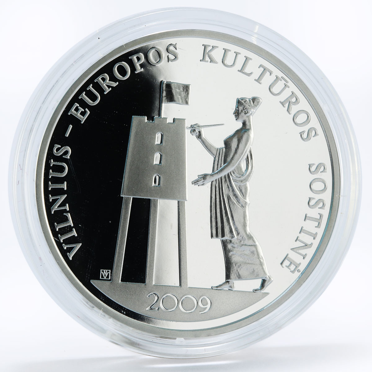 Lithuania 50 litu Vilnus European Capital of Culture silver coin 2009