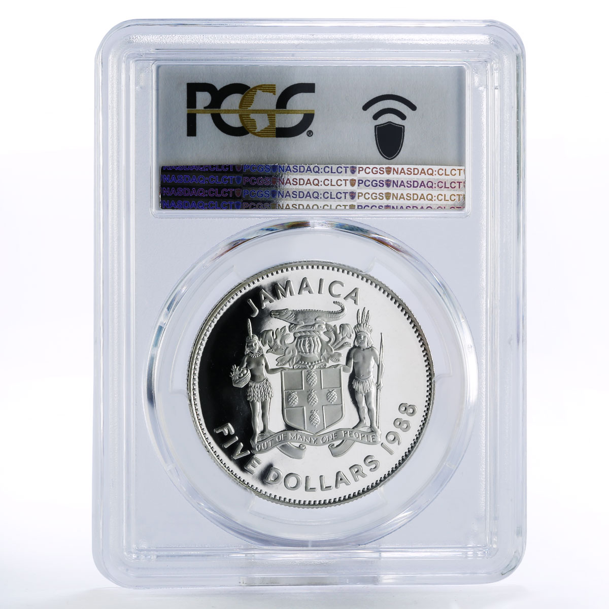 Jamaica 5 dollars N.W. Manley - Independence PR69 PCGS proof silver coin 1988