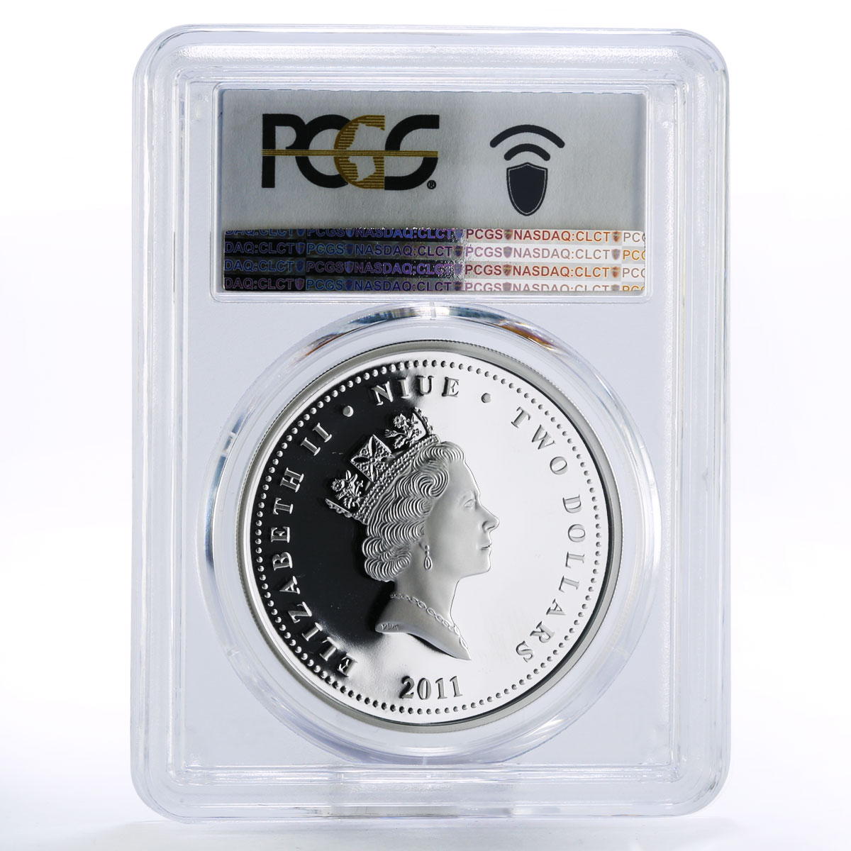 Niue 2 dollars Caribbean Pirates Henry Avery PR69 PCGS colored silver coin 2011