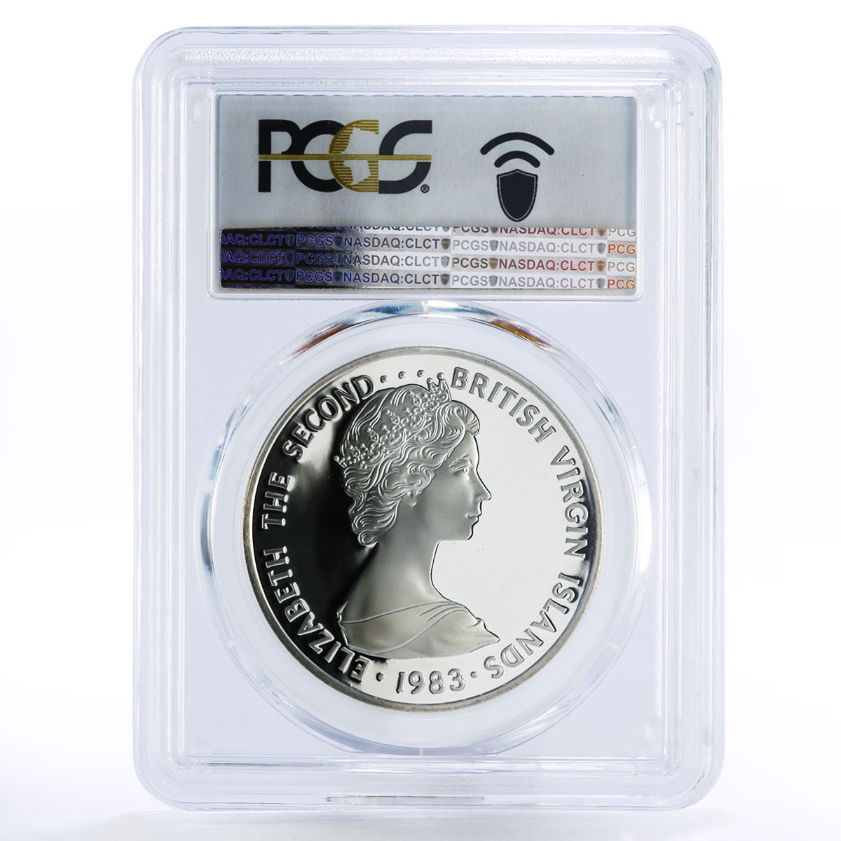 British Virgin Islands 10 dollars Queen Elizabeth II PR69 PCGS silver coin 1983