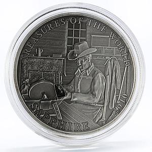 Palau 5 dollars Treasures of World series Sapphire silver coin 2010