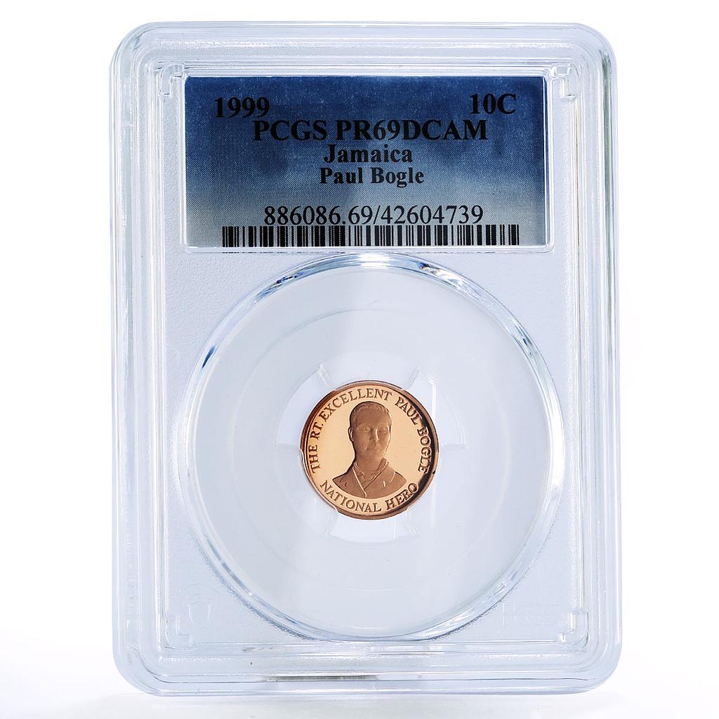 Jamaica 10 cents Paul Bogle PR69 PCGS nickel coin 1999