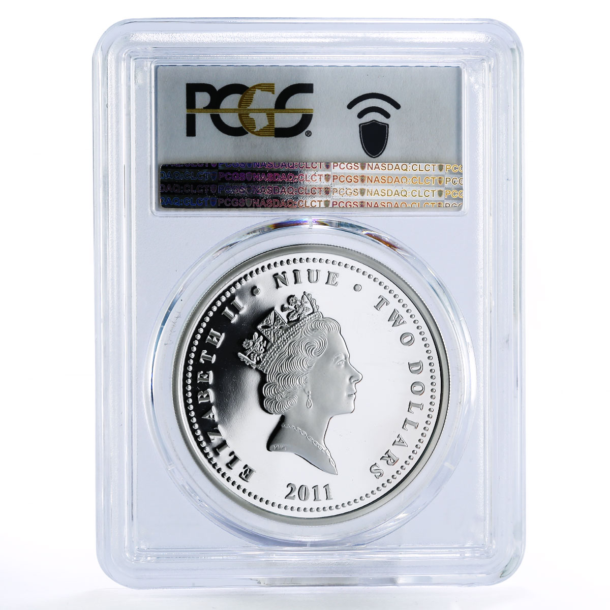 Niue 2 dollars Caribbean Pirates Blackbeard PR70 PCGS colored silver coin 2011