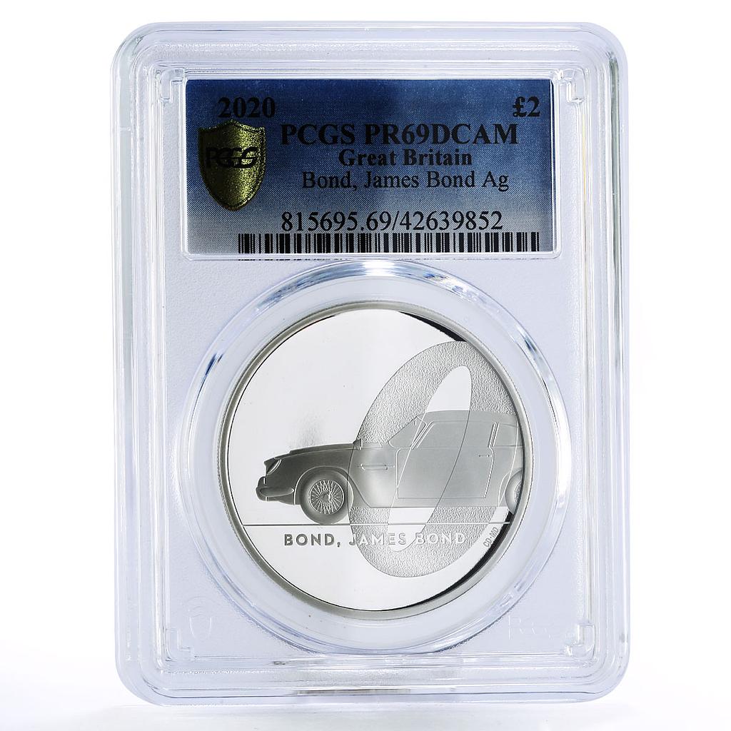Britain 2 pounds Bondiana series James Bond's Car PR69 PCGS silver coin 2020