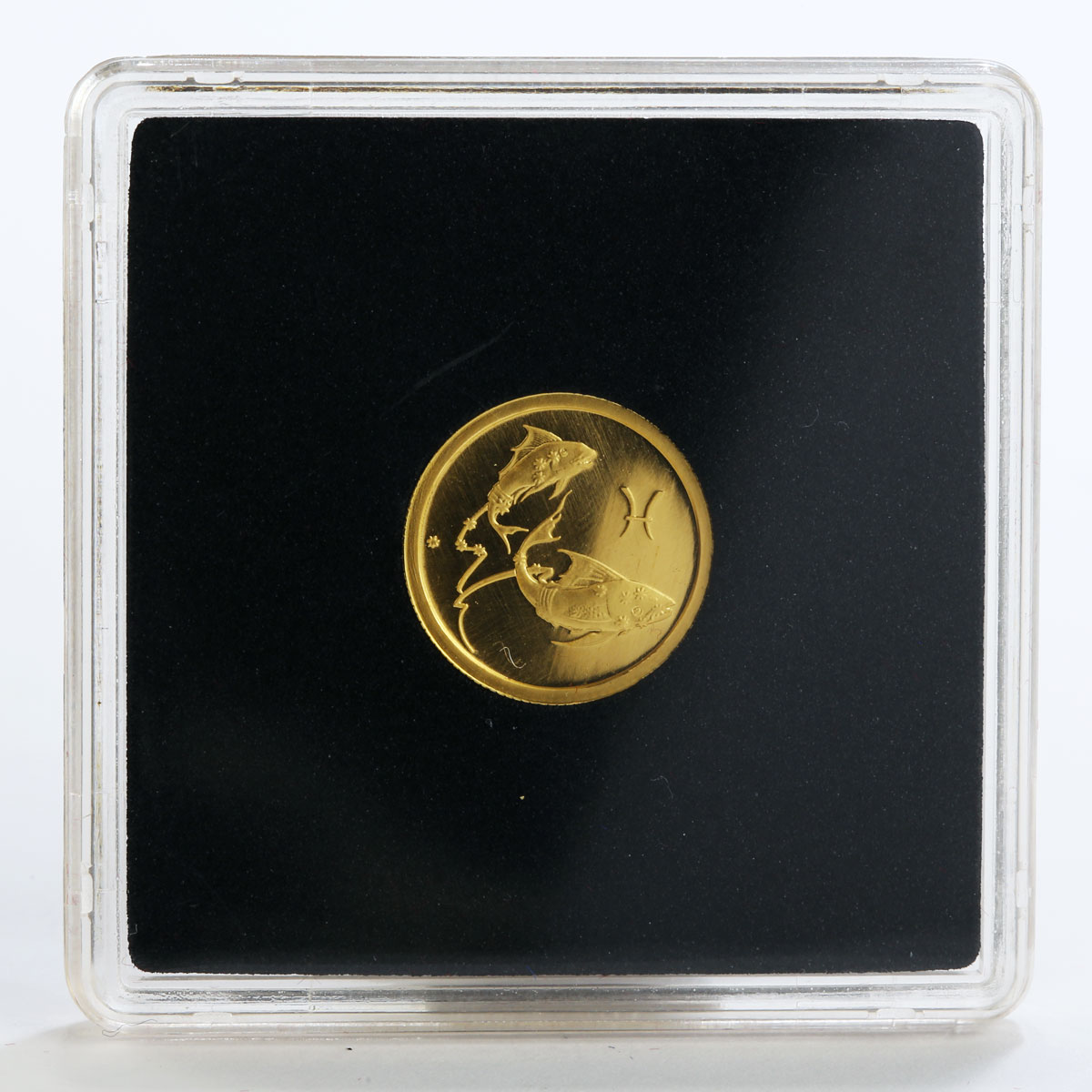 Russia 25 rubles Zodiac Pisces Fish gold 2003