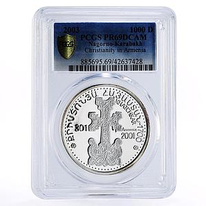 Nagorno-Karabakh 1000 dram Christianity in Armenia PR69 PCGS silver coin 2003