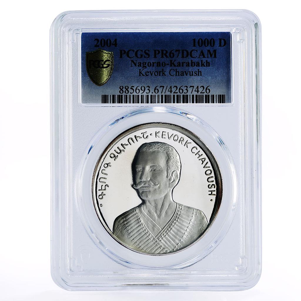 Nagorno-Karabakh 1000 dram Hero Kevork Chavush PR67 PCGS proof silver coin 2004