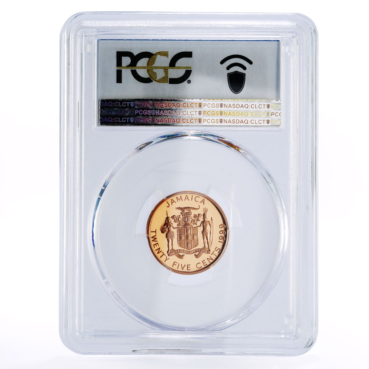 Jamaica 25 cents Marcus Garvey PR69 PCGS copper coin 1999