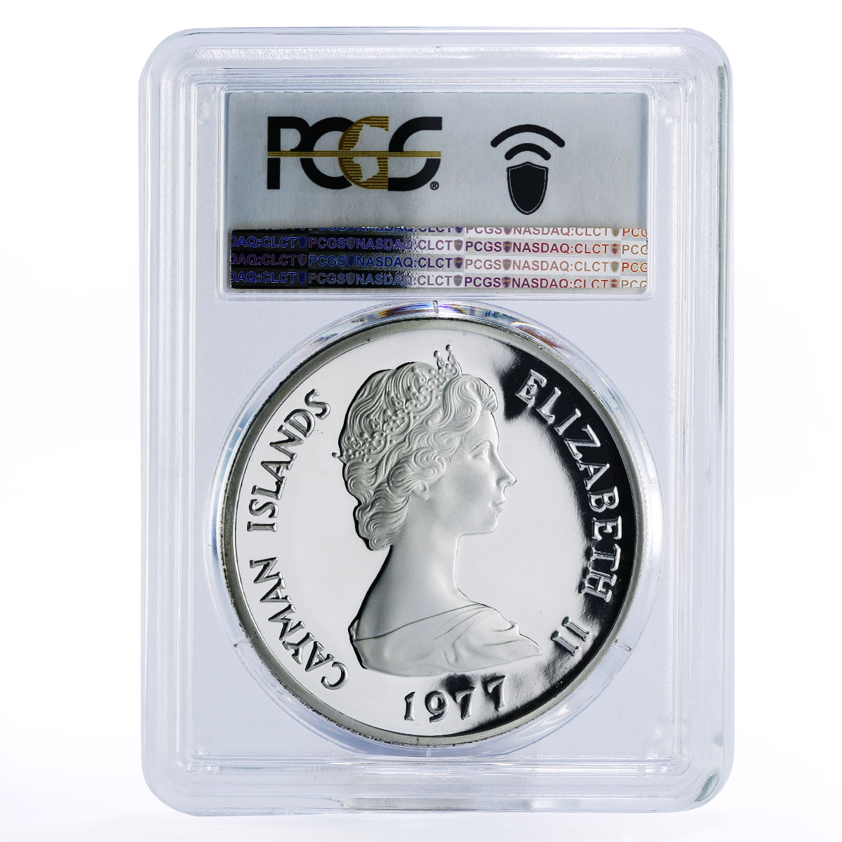 Cayman Islands 25 dollars Queen Mary I PR69 PCGS silver coin 1977