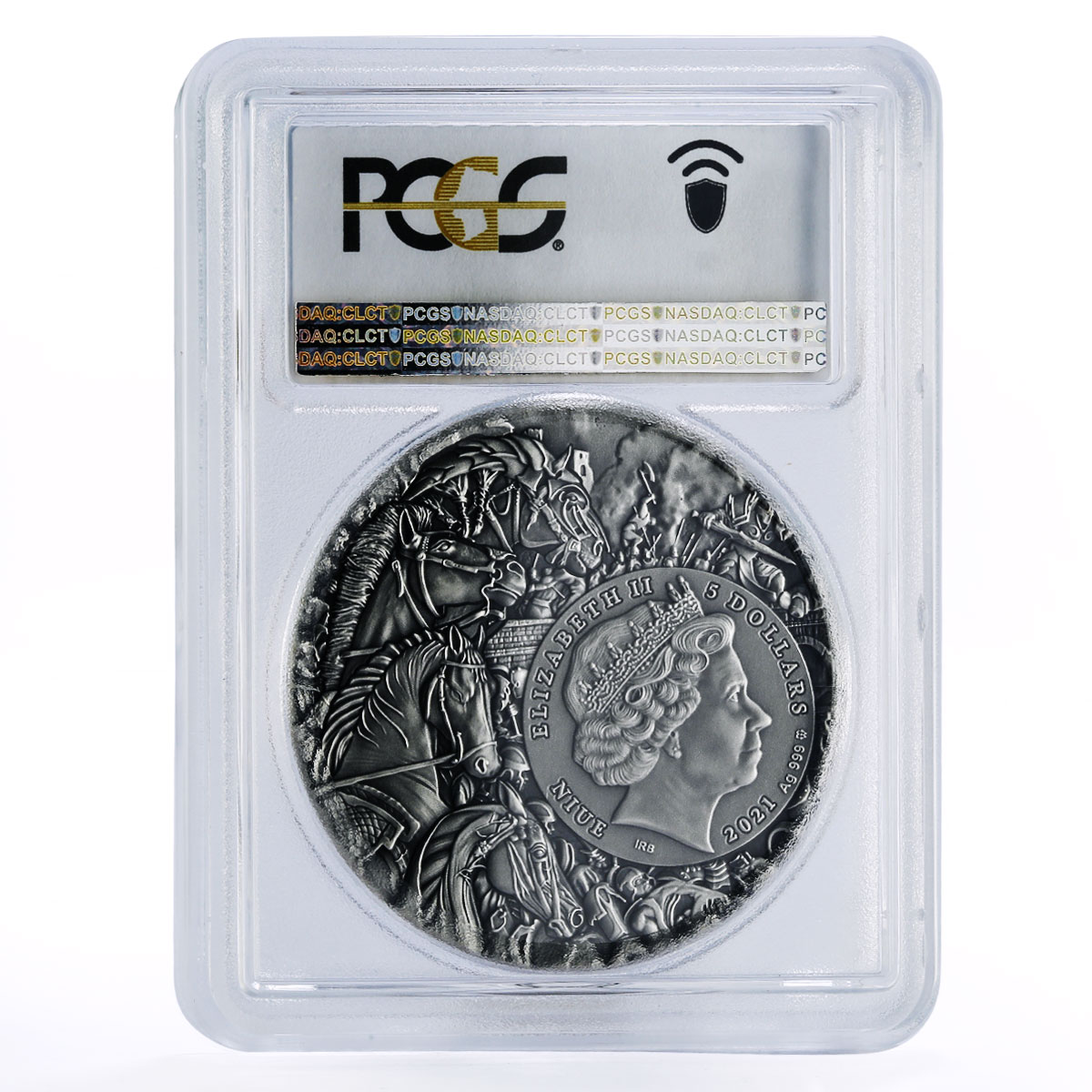 Niue 5 dollars Four Horsemen Apocalypse Pale Horse MS70 PCGS silver coin 2021