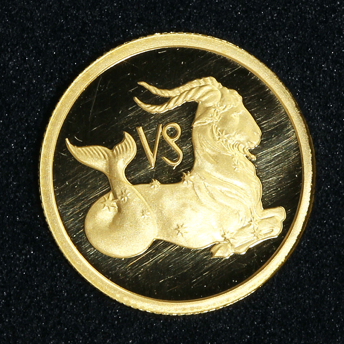 Russia 25 rubles Zodiac Capricorn gold coin 2002