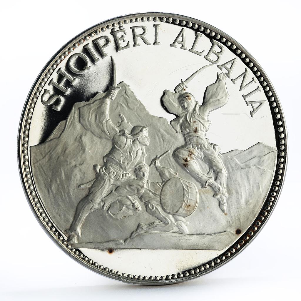 Albania 25 leke 500th Anniversary of Lissi SkanderbegVictory silver coin 1970