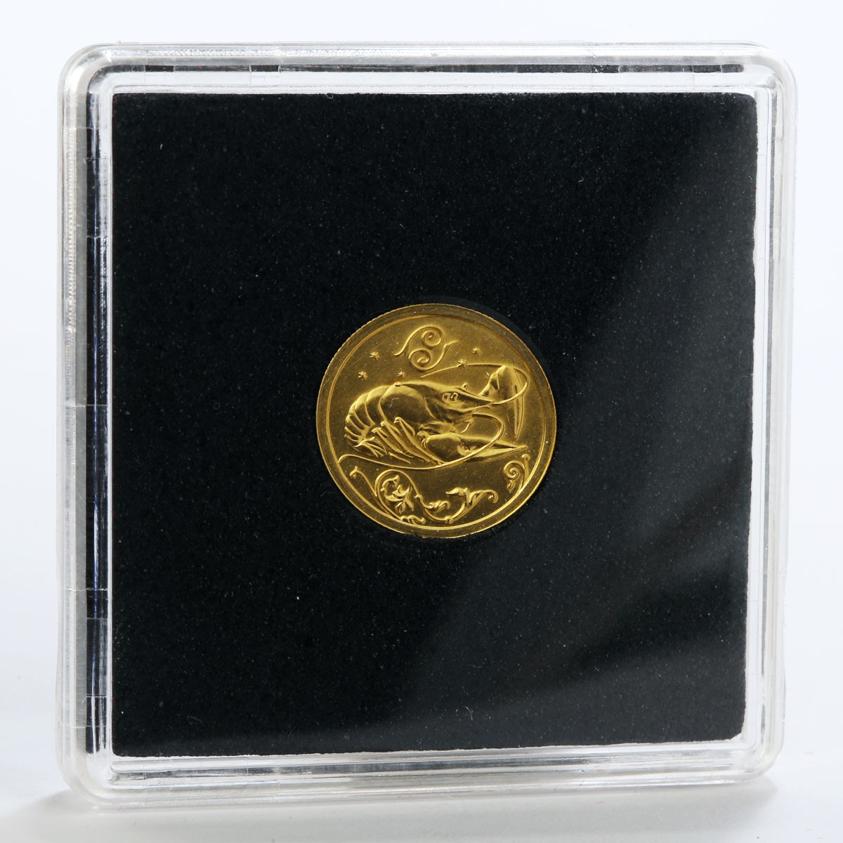 Russia 25 rubles Zodiac Cancer Crawfish gold coin 2005