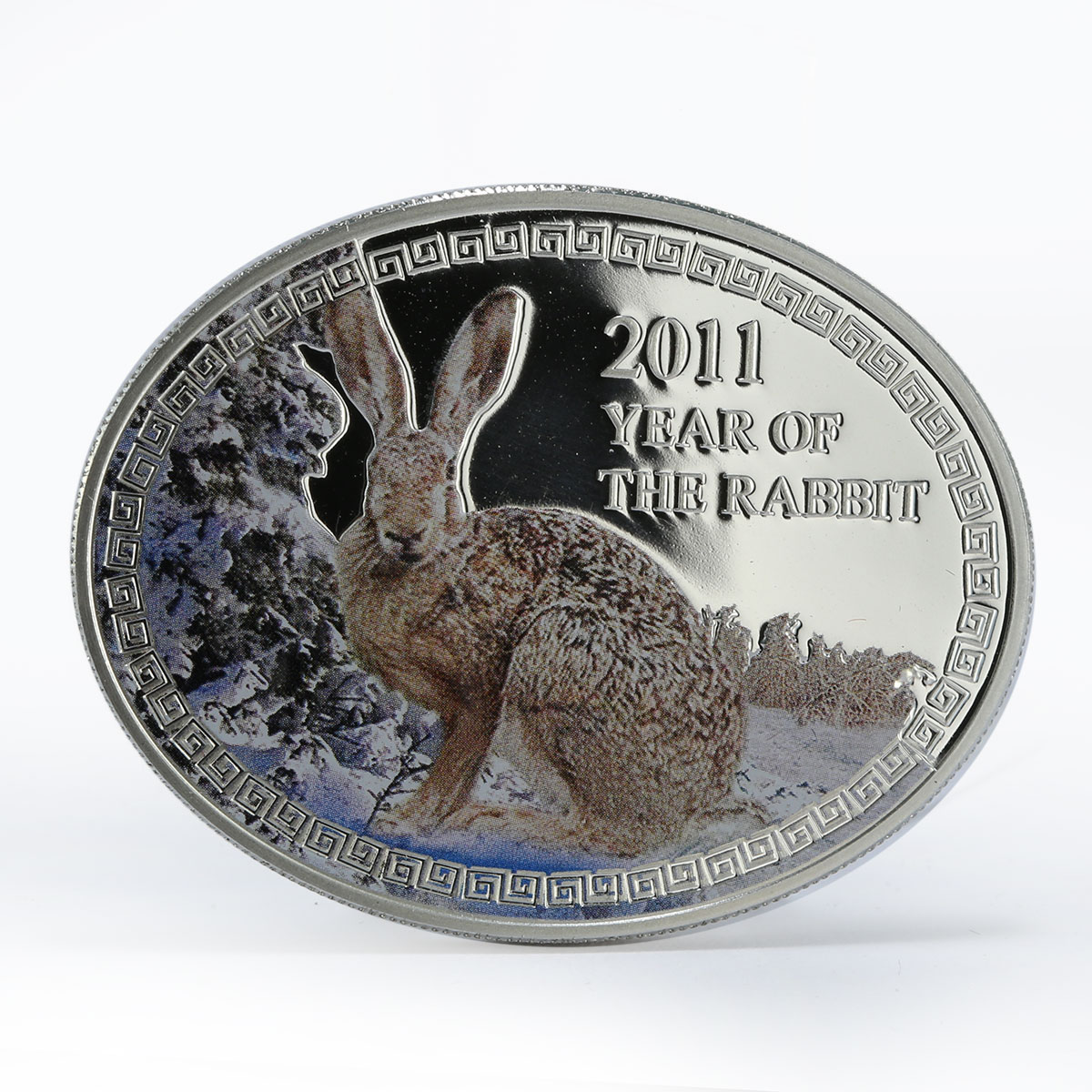 Niue 1 dollar Year of the Rabbit colored silver coin 2011