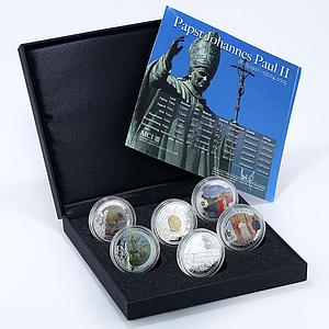 Palau set of 6 coins Pope John Paul Beatification silverplated CuNi coins 2011
