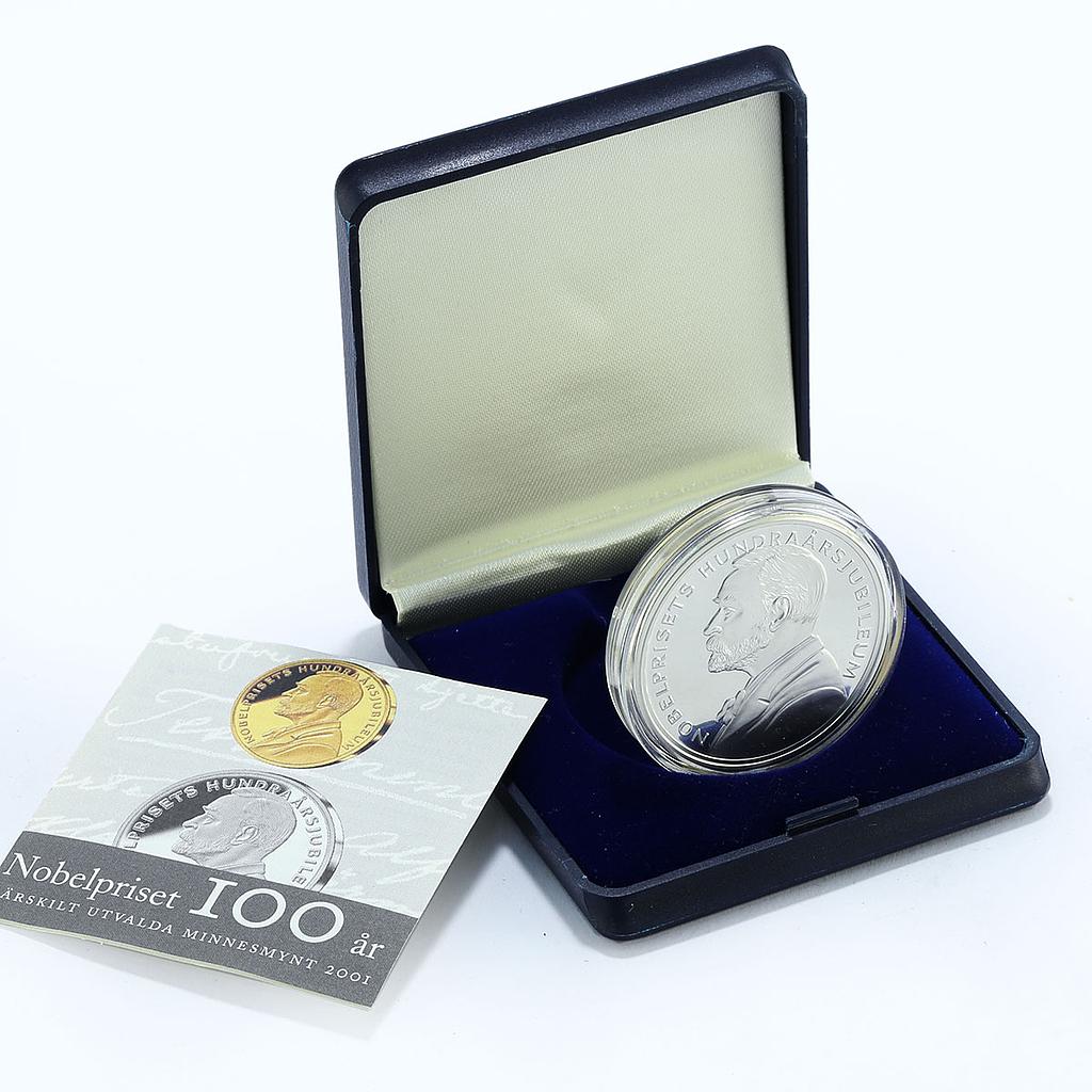 Sweden 200 kronor 100th Anniversary of the Nobel Prize proof silver coin 2001