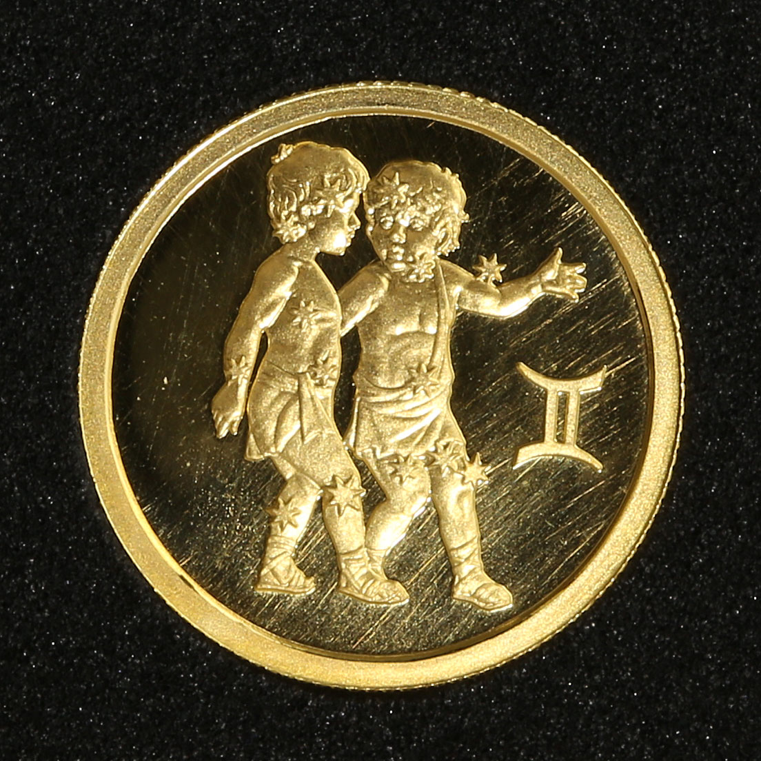 Russia 25 rubles Zodiac Gemini Twins gold coin 2003 ...