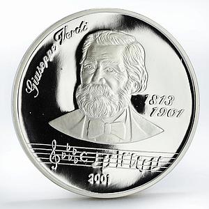 Afghanistan 500 afghanis 100th Anniversary Death Giuseppe Verdi silver coin 2001