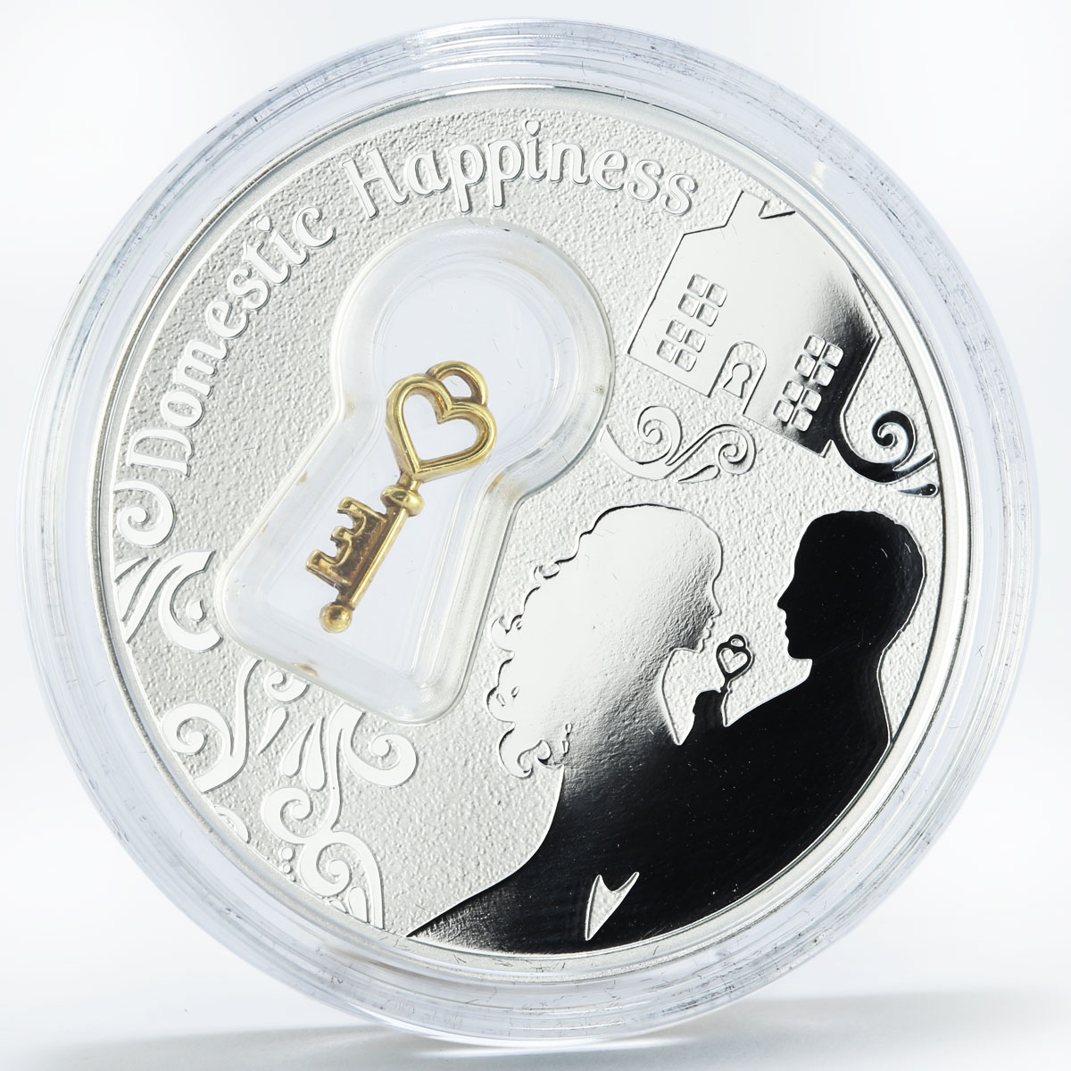 Cameroon 1000 francs Domestic Happiness Love Family Wedding silver coin 2015