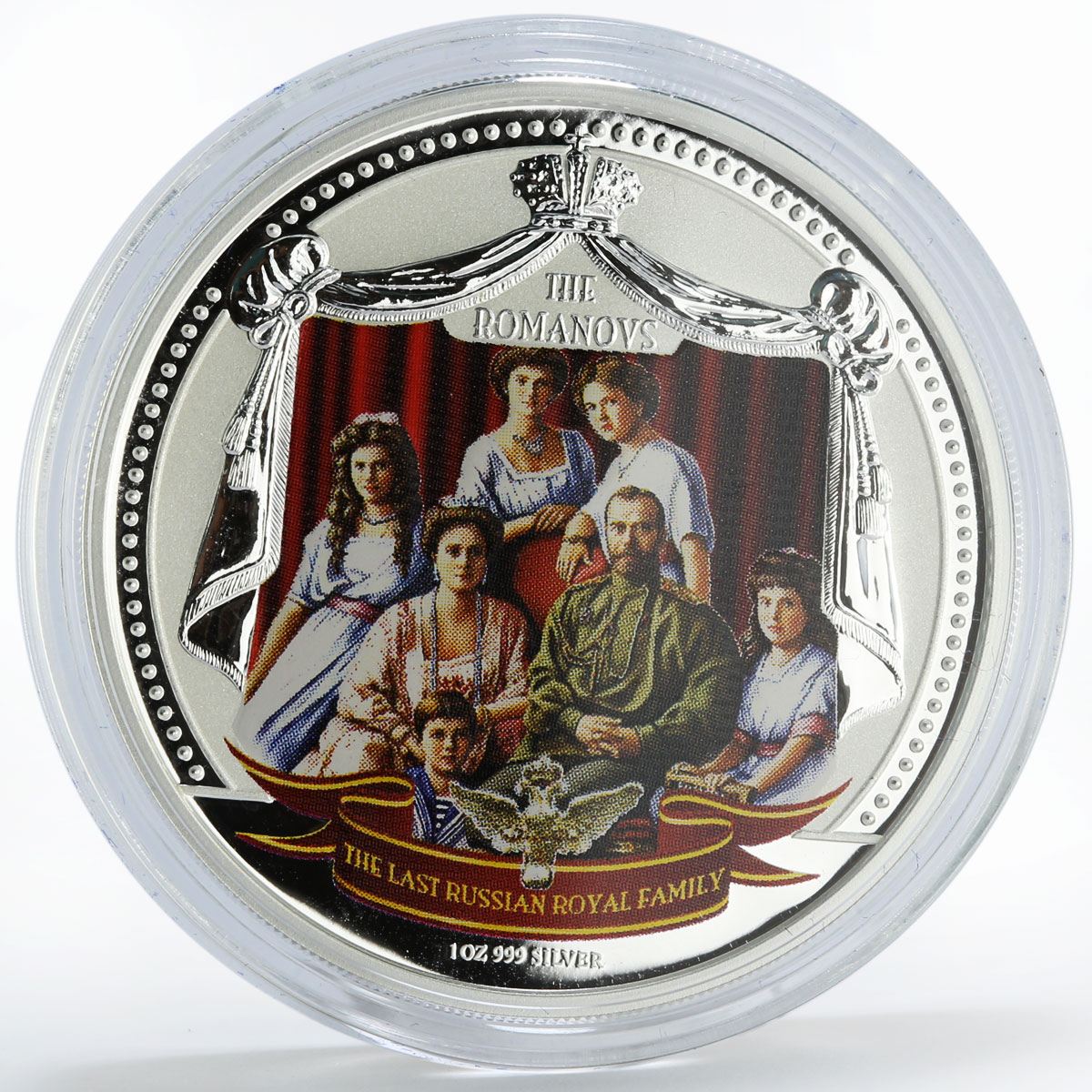 Fiji set of 3 coins Last Russian Royal Family Romanovs colored silver coins 2009