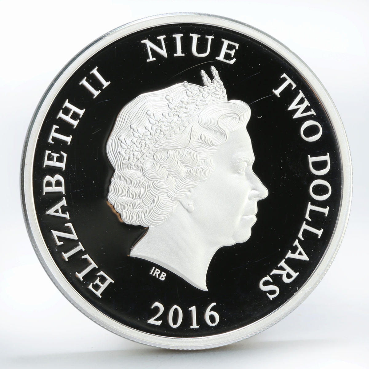 Niue 2 dollars Great Migrations series Zebra colored proof silver coin 2016