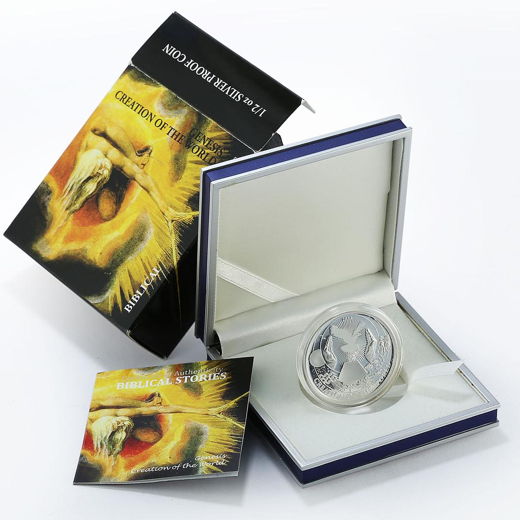 Palau 2 dollars Biblical Stories Genesis Creation of World silver coin 2011
