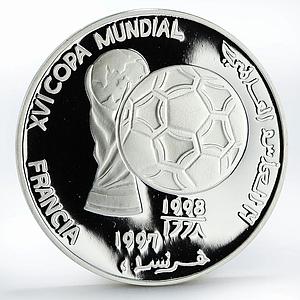 Saharawi 1000 pesetas Football World Cup in France 1998 silver coin 1997