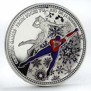 Samoa 10 dollars From Sochi to Rio series Skater colored silver coin 2014