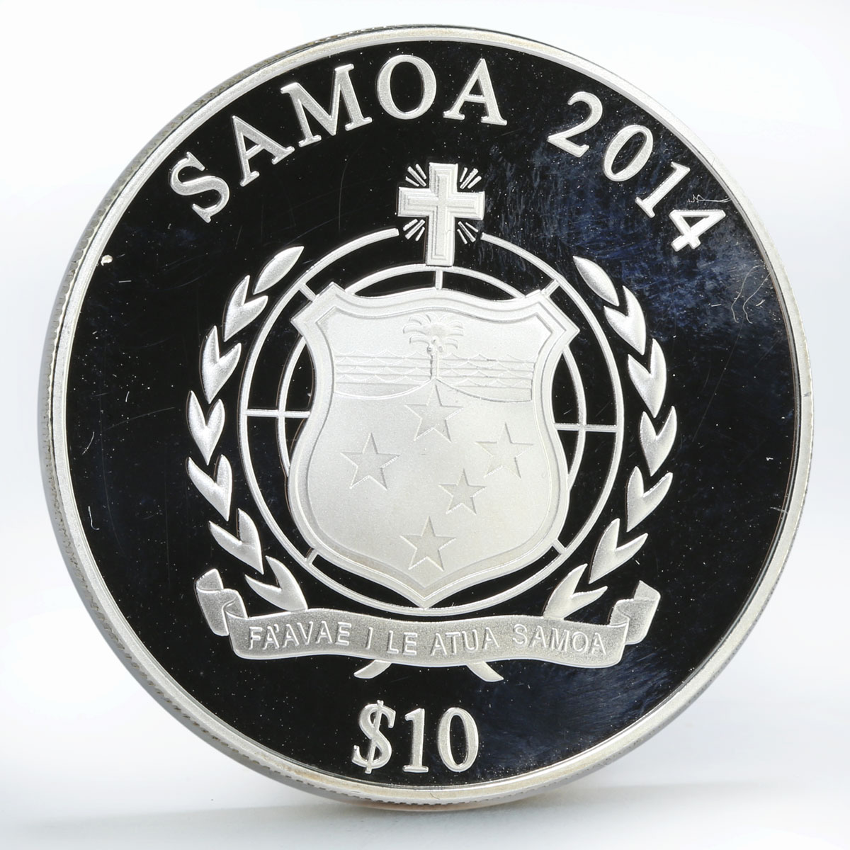 Samoa 10 dollars From Sochi to Rio series Skater colored silver coin 2014