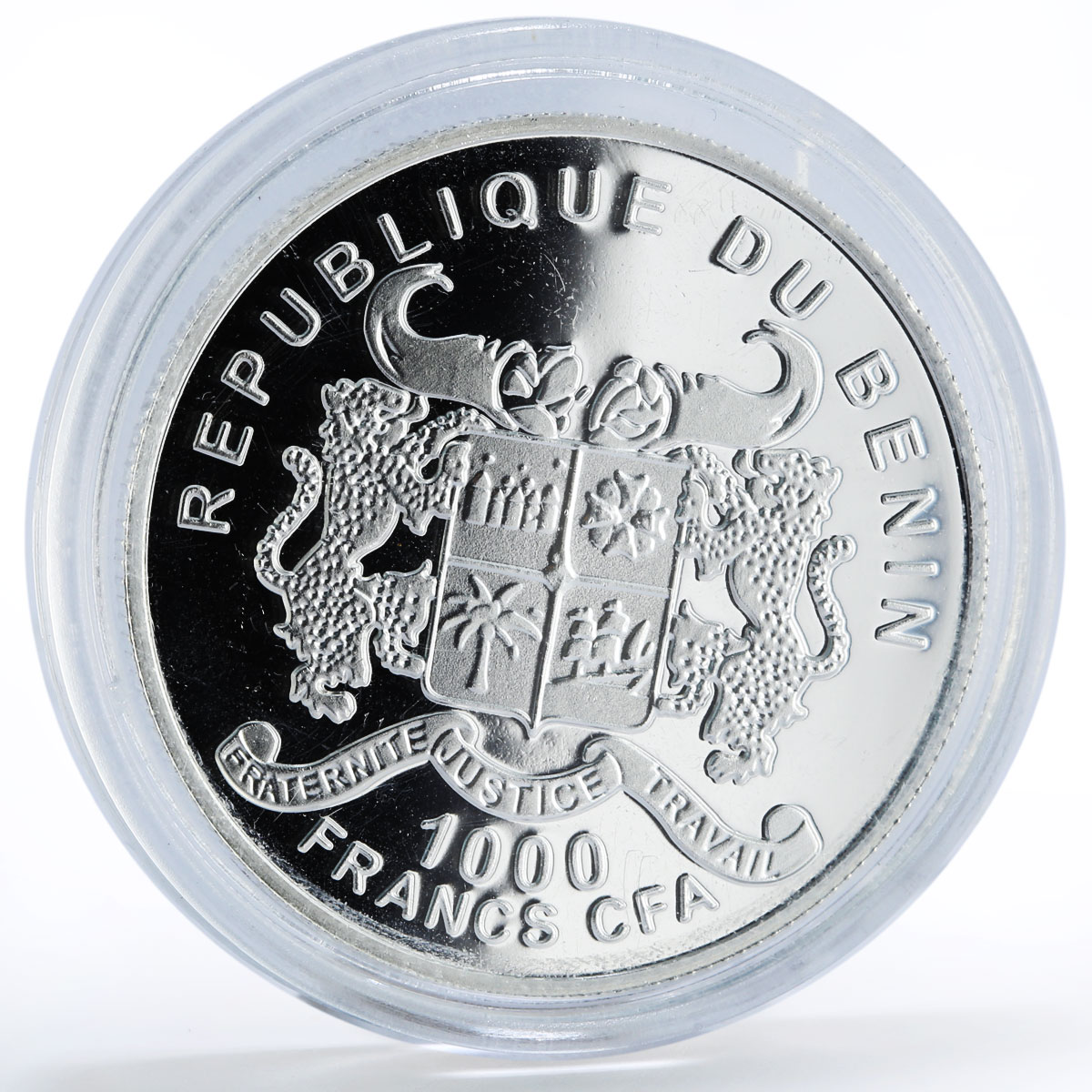 Benin 1000 francs Football World Cup in Brazil State Flags silver coin 2012