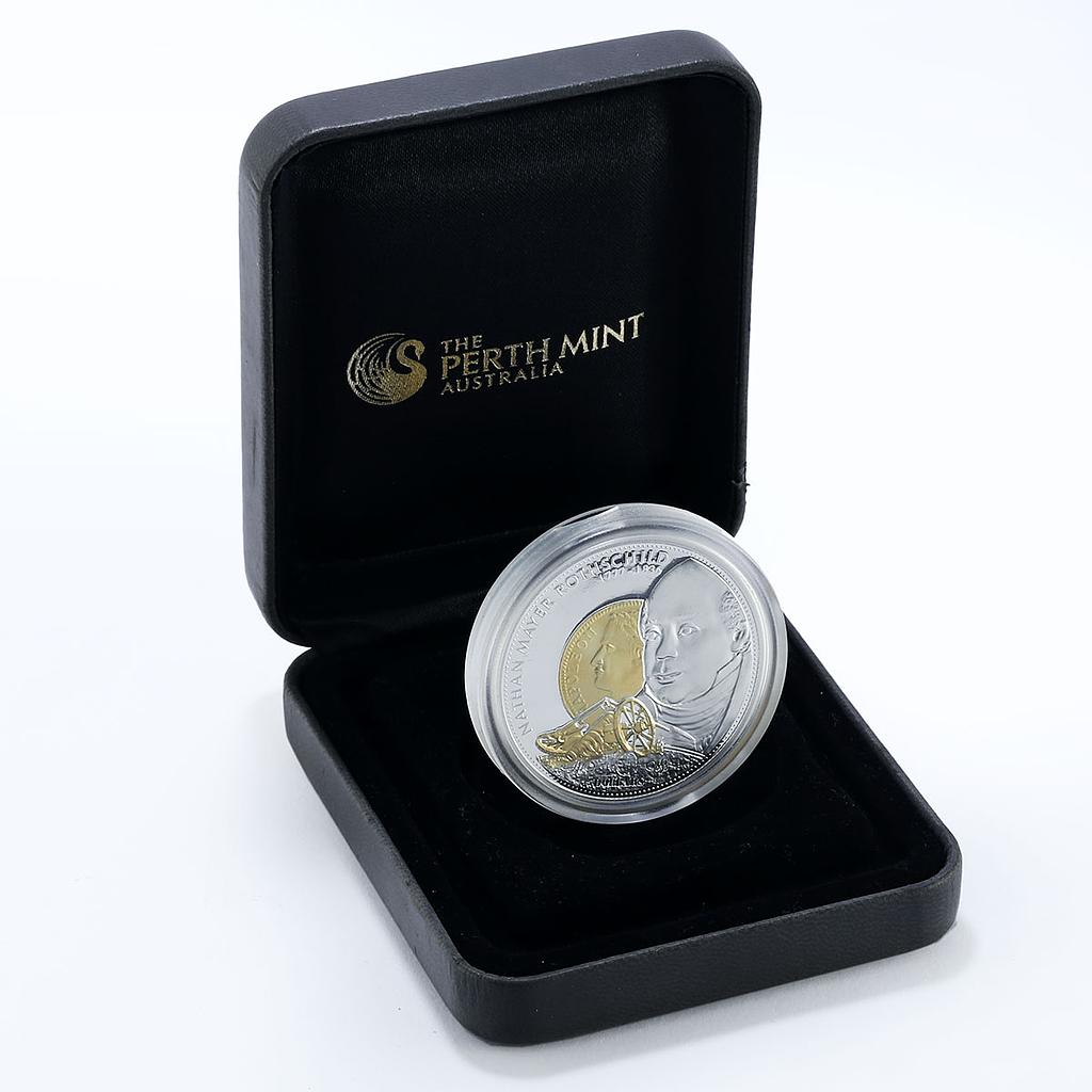 Cook Islands 10 dollars Financial Tycoons Nathan Rothschild silver coin 2009