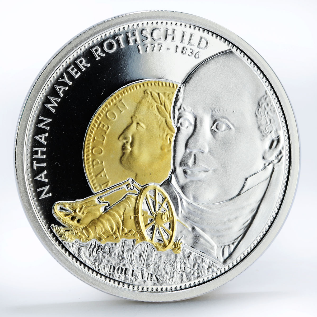 Cook Islands 10 dollars Financial Tycoons Nathan Rothschild silver coin 2009
