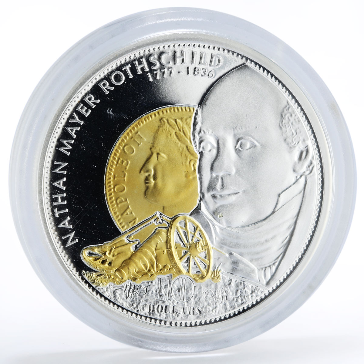 Cook Islands 10 dollars Financial Tycoons Nathan Rothschild silver coin 2009