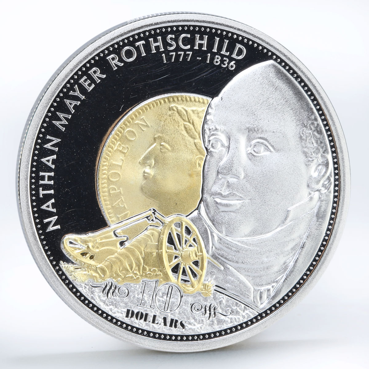 Cook Islands 10 dollars Financial Tycoons Nathan Rothschild silver coin 2009