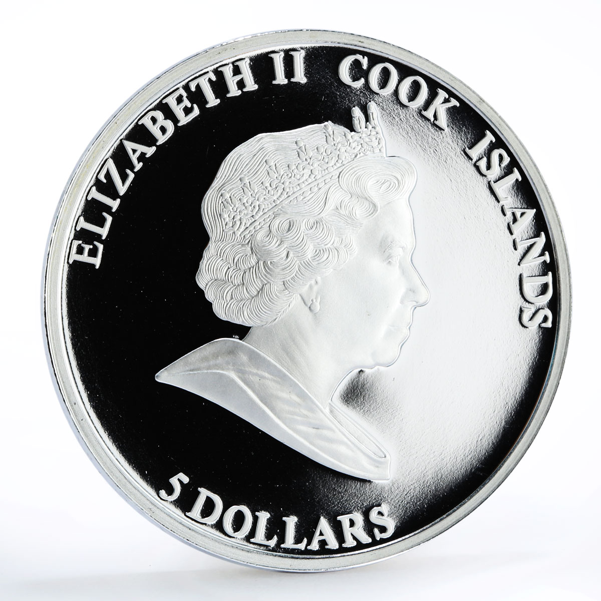Cook Islands 5 dollars Tall Ships France II Ship Clipper silver coin 2008