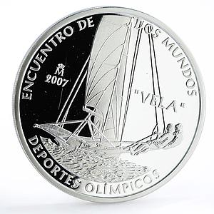 Spain 10 euro Olympic Sailing Vela Boat Ship proof silver coin 2007