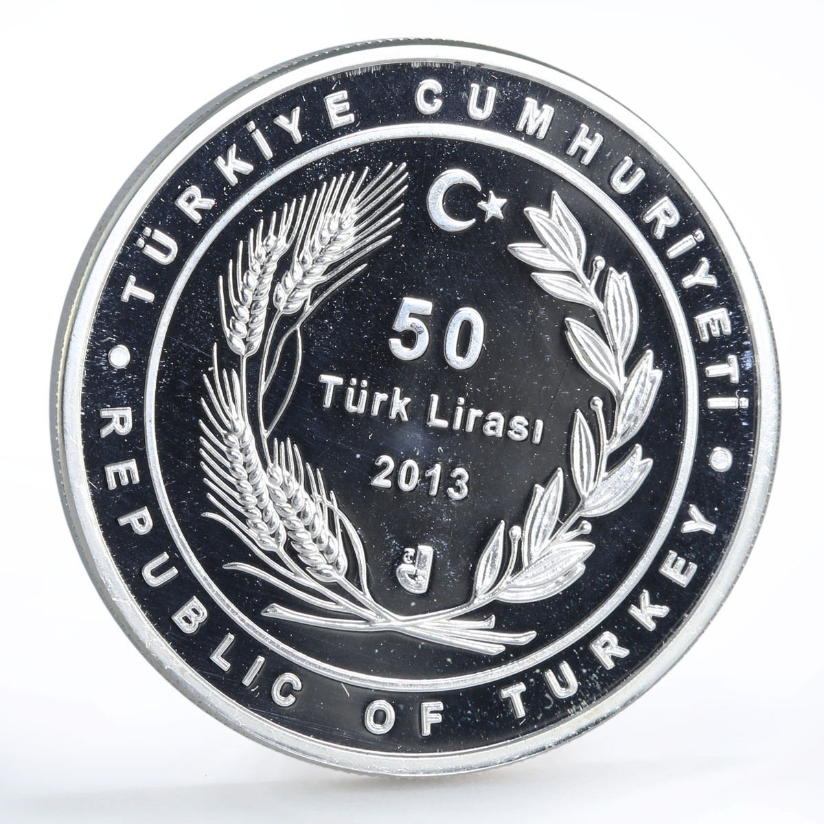 Turkey 50 lira 5th Izmir Economic Congress Summit Monument silver coin 2013