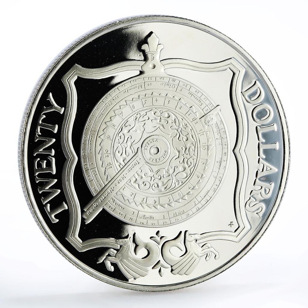 British Virgin Islands 20 dollars Brass Nocturnal proof silver coin 1985