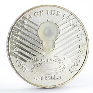 Niue 1 dollar 125th Anniversary of Thomas Edison silvered bronze coin 2005