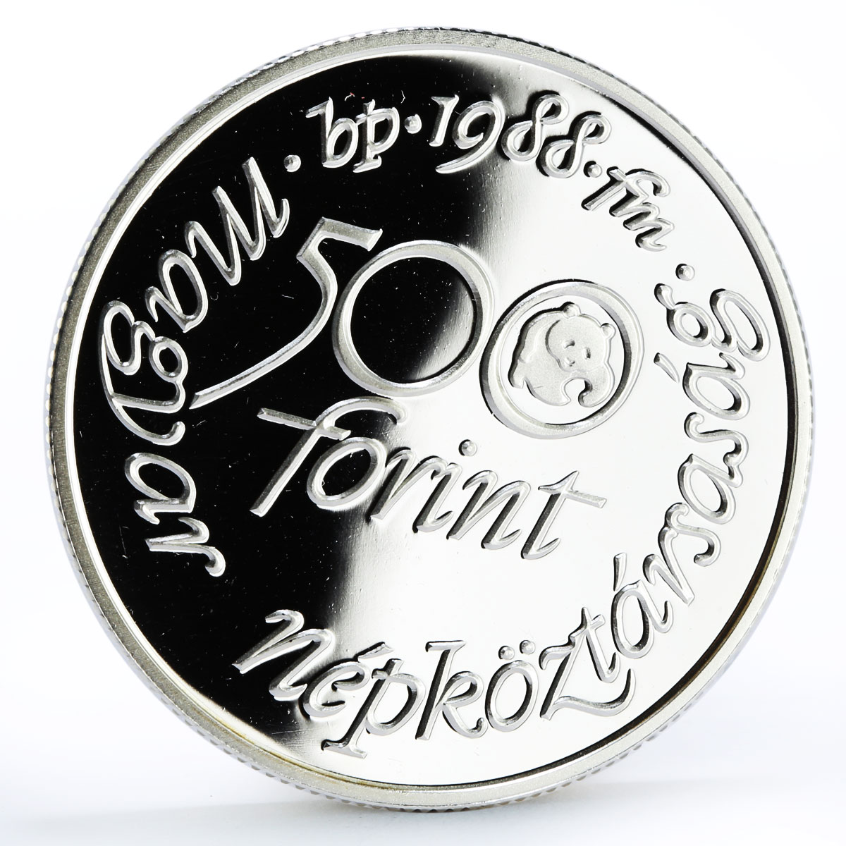 Hungary 500 forint World Wildlife Fund Montagu's Harrier Bird silver coin 1988