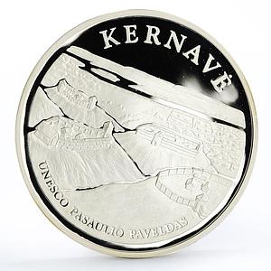 Lithuania 50 litu Architecture Castles Kernave proof silver coin 2005