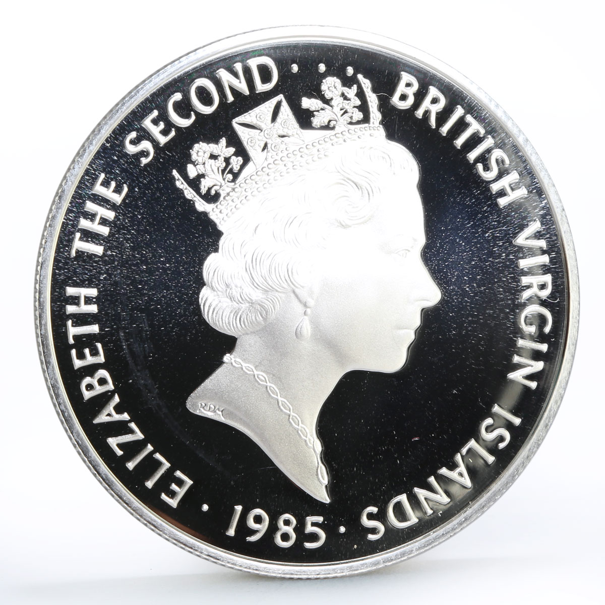 British Virgin Islands 20 dollars Caribbean Treasures Anchor silver coin 1985